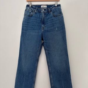 abercrombie 90s relaxed jean high rise curve love line